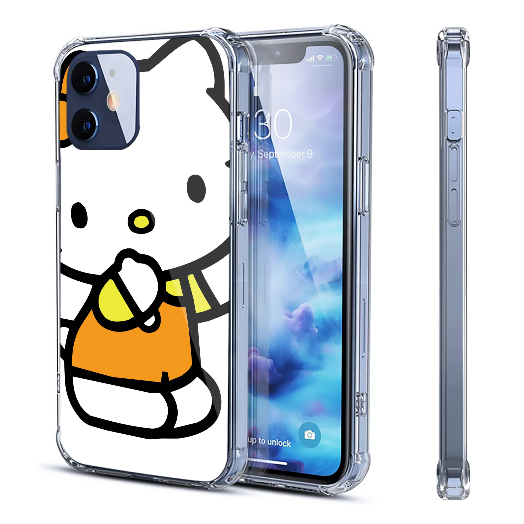 （画像用） Hello Kitty ハローキティ 【iPhone 12シリーズ対応】透明スマホケース（クリアソフトケース）